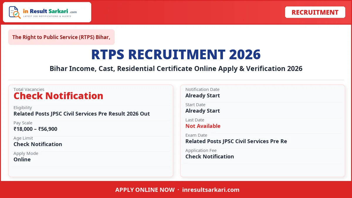 Bihar Income, Cast, Residential Certificate Online Apply & Verification 2026