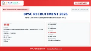 Bpsc 72nd pre exam date 2026 - inresultsarkari. Com