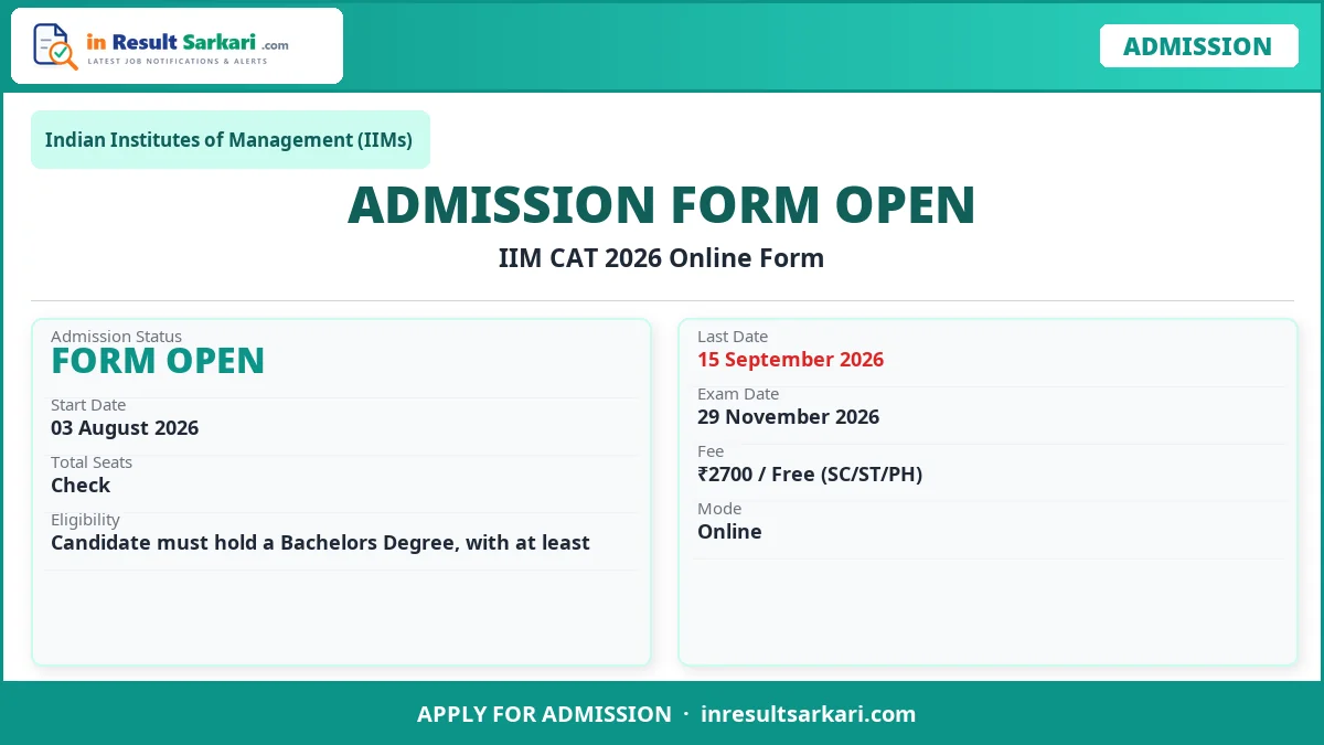Iim Cat 2026 Online Form – Start Iim cat 2026 online form – start - inresultsarkari. Com