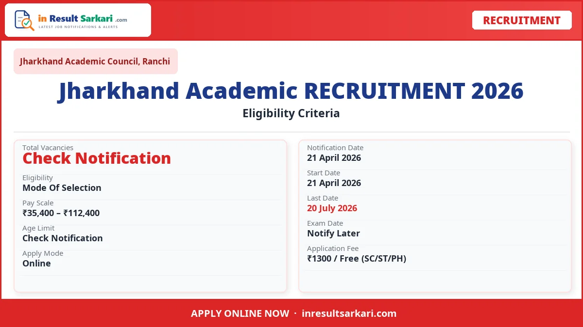 Jharkhand Teacher Eligibility Test Online Form 2026 – Date Extend - inresultsarkari.com