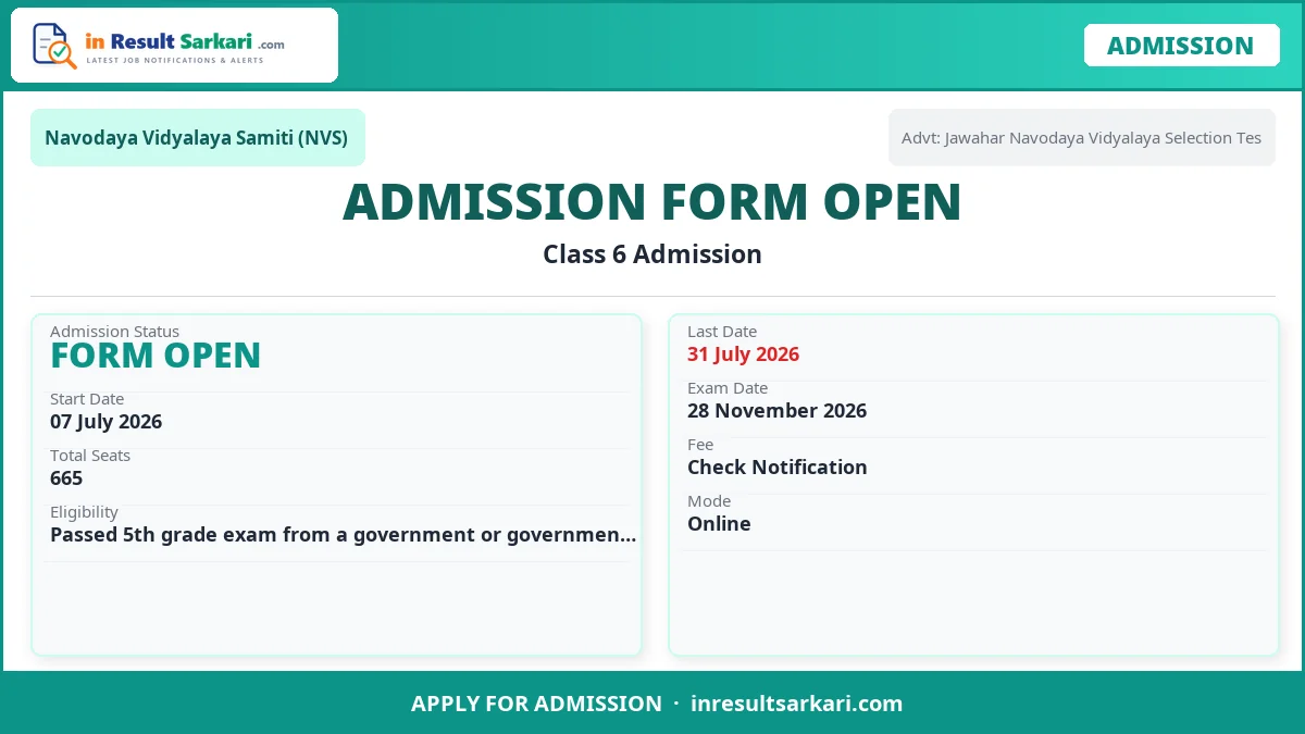 Nvs Class 6 Online Form 2027-28 Nvs class 6 online form 2027-28 - inresultsarkari. Com