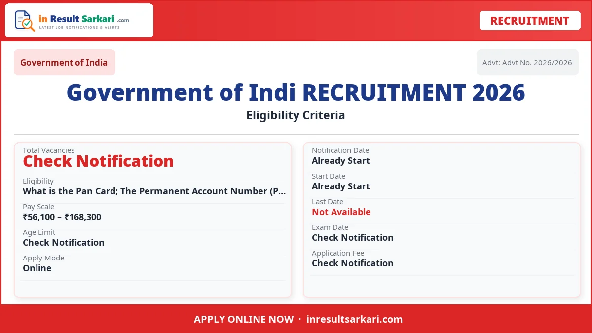 Pan Card Registration, Correction &Amp; Other Service 2026 Pan card registration, correction & other service 2026 - inresultsarkari. Com