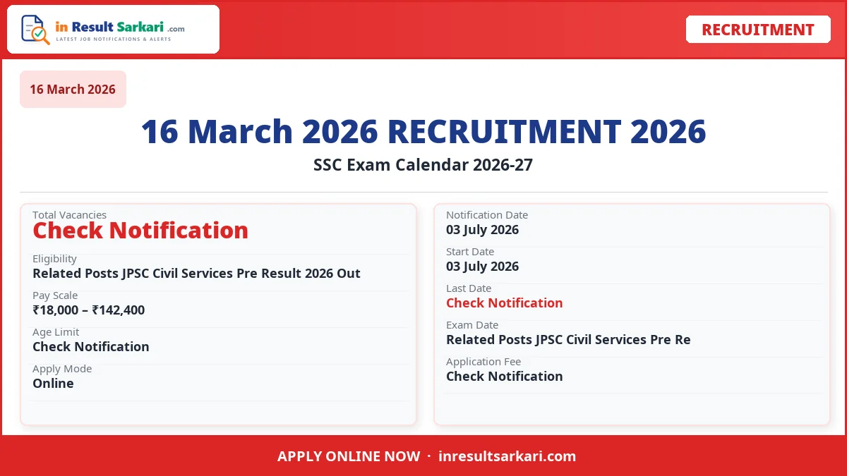 SSC Exam Calendar 2026-27