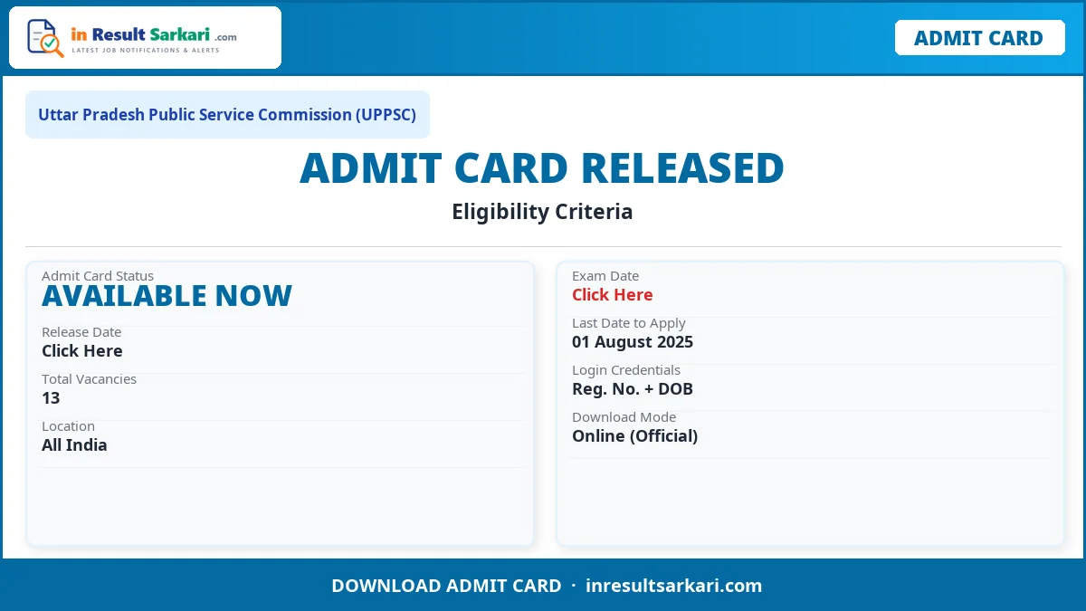 Uppsc computer assistant typing test admit card 2026 - inresultsarkari. Com