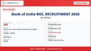 Home Bank of india boi so online form 2026 - inresultsarkari. Com