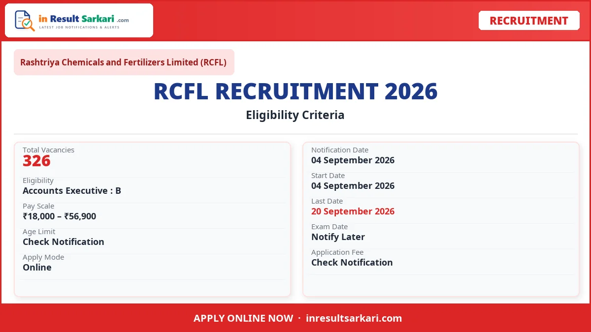 Rcfl Apprentices Online Form 2026 Rcfl apprentices online form 2026 - inresultsarkari. Com