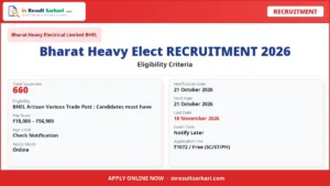 Home Bhel artisan various trade post online form 2026 - inresultsarkari. Com